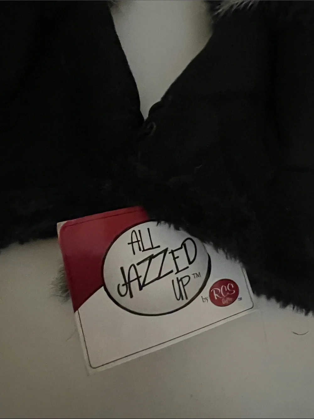 Women's Black Faux Fur Trim Fingerless Gloves